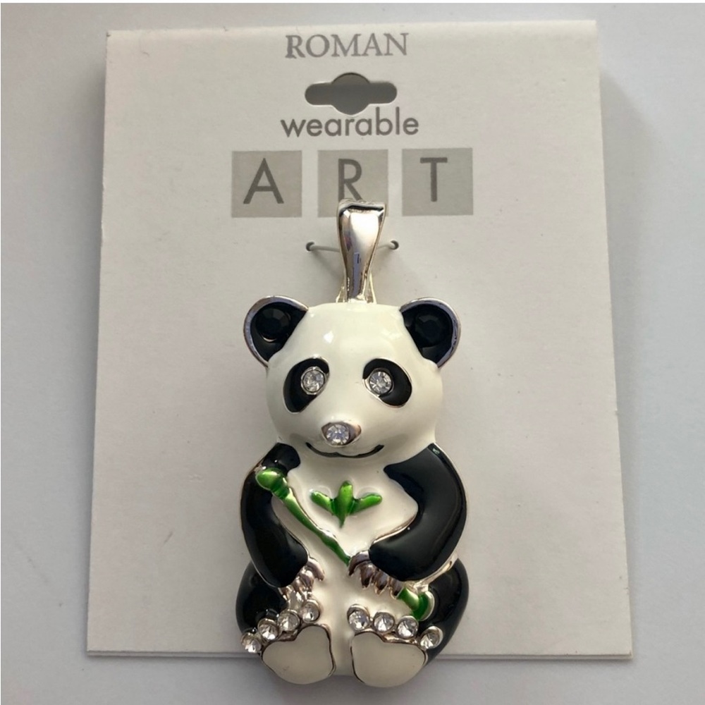 Wearable Art Panda Bear Necklace Pendant